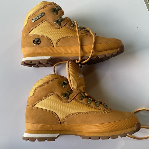 Timberland Men\'s Euro Hiker Hiking Boots color Wheat Nubuck size 8.5 mens